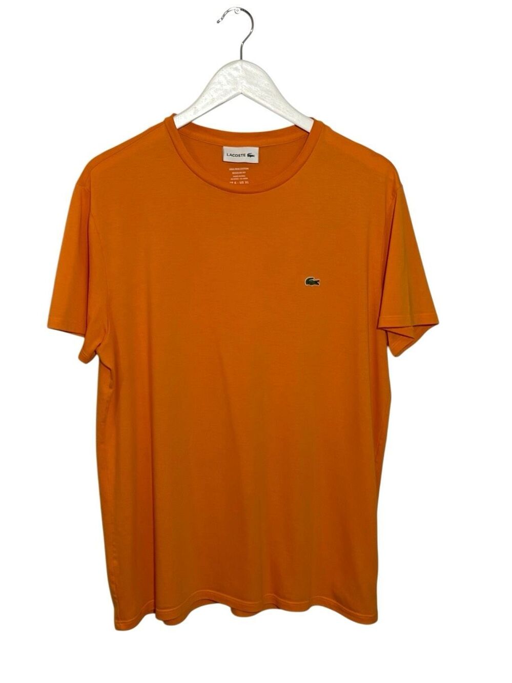 Lacoste 100% Pima cotton orange short sleeve t-shirt - XL